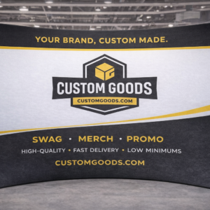 10 ft Curved Tension Fabric Display - 120″ x 89″