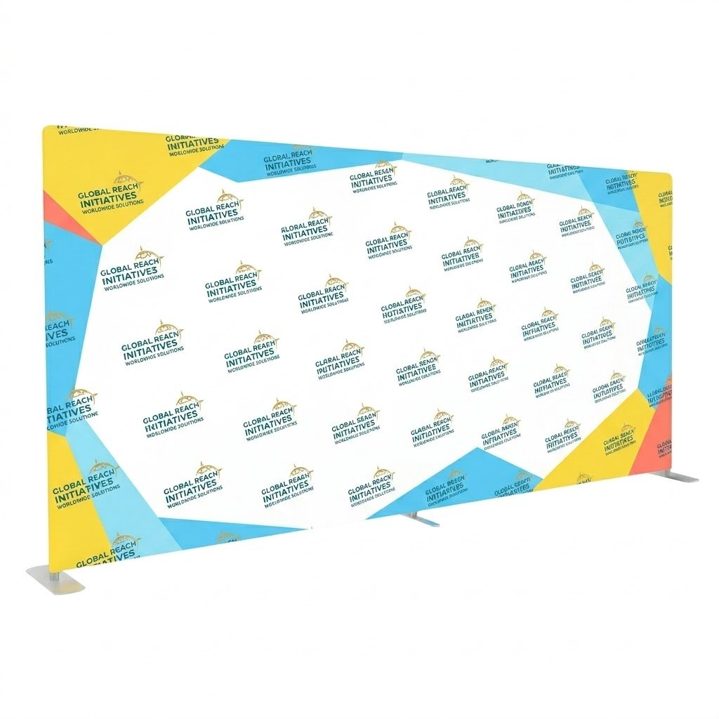 20 ft Fabric Stretch Display Backdrop – Step & Repeat, Trade Show, Pillowcase Graphic, Easy Setup - Image 3