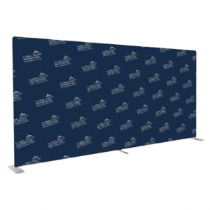 15 ft Fabric Stretch Display Backdrop – Step & Repeat, Trade Show, Pillowcase Graphic, Easy Setup