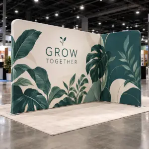 Custom L-Shaped 3D Fabric Backdrops - example customer design