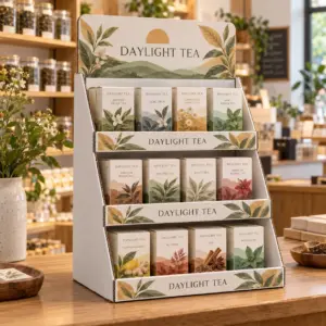 Custom 3-Tier Countertop Cardboard Displays - example customer design