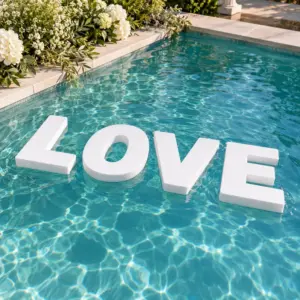 24-inch White Floating Pool Letters