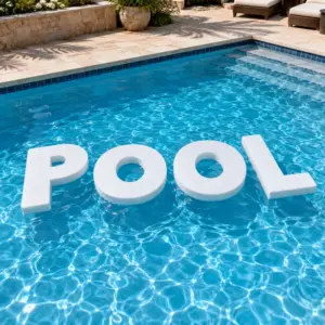 36-inch White Floating Pool Letters