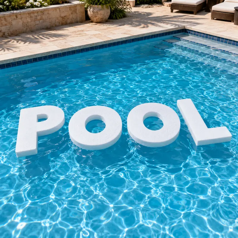 36-inch White Floating Pool Letters