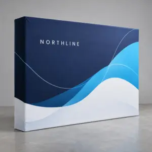 Custom 3D Fabric Wall Box Displays showing an example custom design