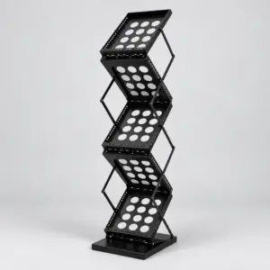 Folding Zig-Zag Brochure Stands showing an example custom design
