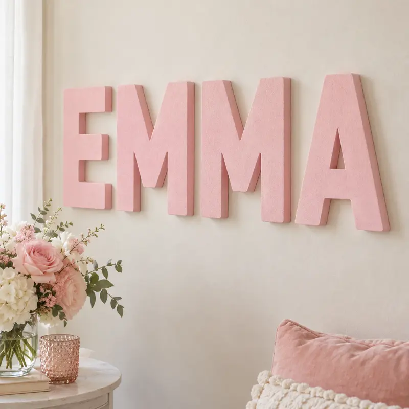 18-inch Blush Pink Wall Letters