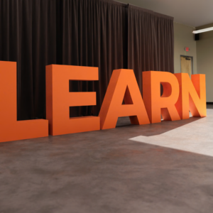 LEARN school display letters - real event reference photo